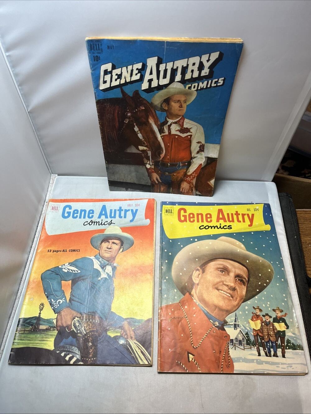 Lot of Vintage 1950s Dell Gene Autry Comic Books Western Cowboy Comics